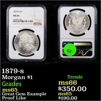 1879-s Morgan $1 Graded ms65