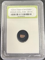 Roman Widow's Mite Sized Bronze Coin 50bc-400ad