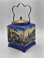 BISCUIT JAR BY HANELY ENGLAND - 6" X 4.5"