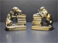 DAUCHSHOUND BRASS BOOKENDS-P.M. CRAFTSMAN