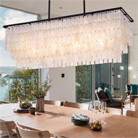 TOCHIC Capiz Shell Chandelier, 9 Lights Coastal