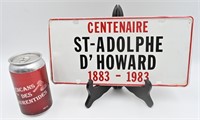 Plaque centenaire St-Adolphe d'Howard