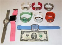 Colorful Wristwatches w Rubber/Plastic Bands