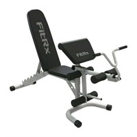 FitRx Adjustable Workout Bench with Curl Bar
