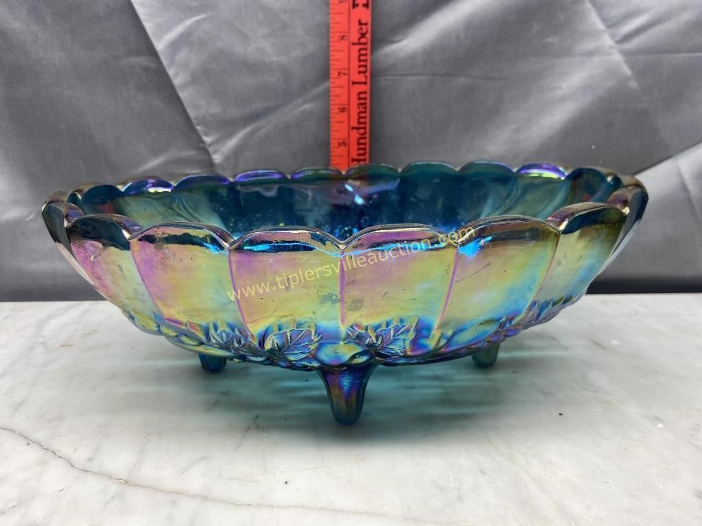 Blue carnival fruit bowl