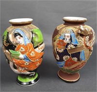 Pair of Japanese Satsuma Vases #3