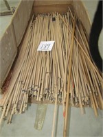 BOX OF WOODEN  DOWEL RODS