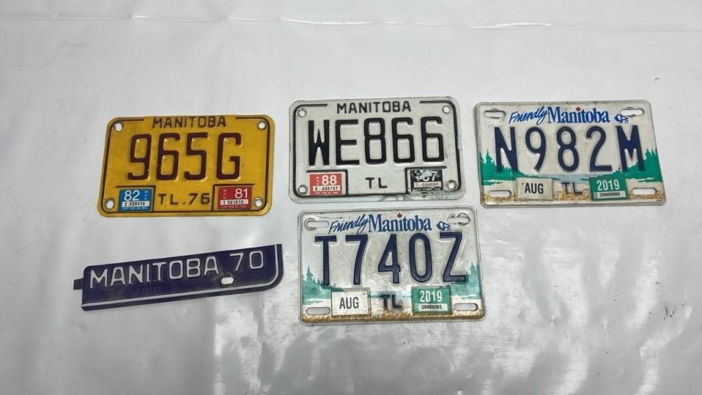 Manitoba Trailer license plate lot