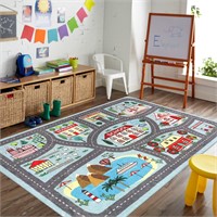 LIVEBOX Large Playroom Rug 5'x7' Kids Play Mat for