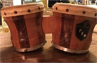 Vintage Bongo Drums with PSW Shield