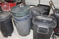 Many Trash Cans