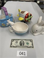 PERFECT for Kid's Room: Airplane & Bunny Planters!