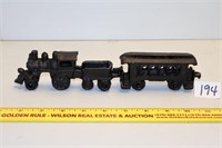 Small cast iron train; measures approx. 10 in L x