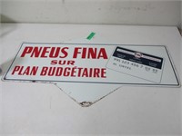 Pancarte Pneus Fina métallique