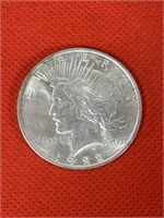 1922 Peace silver dollar coin