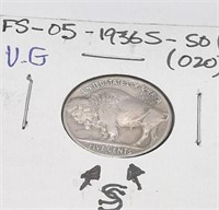 1936 S/S Buffalo Nickel