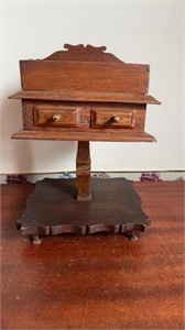 Miniature Antique Stand w/inlay 9" tall