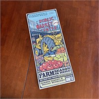 Vintage Pikes Place Farmers Market Advertisement