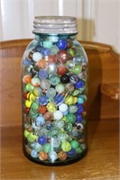 Old Marbles Contained in an Aqua Ball Perfect