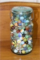 Old Marbles Contained in a Ball Ideal Glass Top