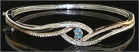 10kt Rose Gold/Sterling London Blue Topaz Bracelet