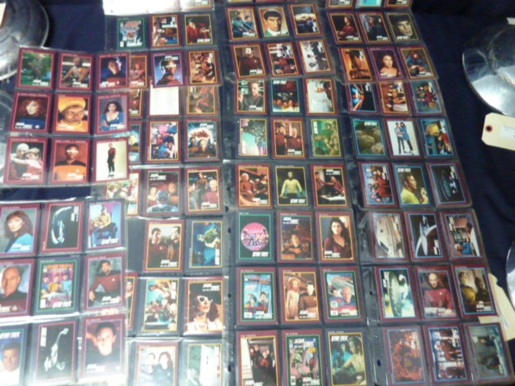 LOT OF TEN SHEETS OF STAR TREK TRADING CARDS