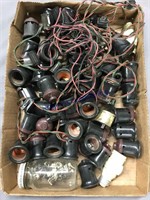 Old Christmas lights wire, sockets
