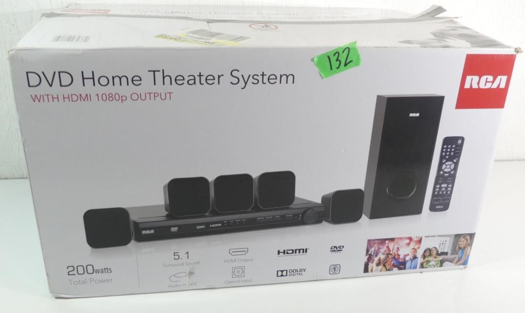 DVD Home Theater System, used/turns on