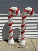 Pair of Candy Cane Blow Molds