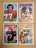 4 Lyle Alzado Cards 1975 1978 1984 1984 Replay