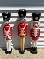 3 Nutcracker Christmas Blow Molds