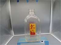 Vintage All-Jersey Milk Glass Bottle