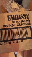 new in box brandy glasses 9 oz