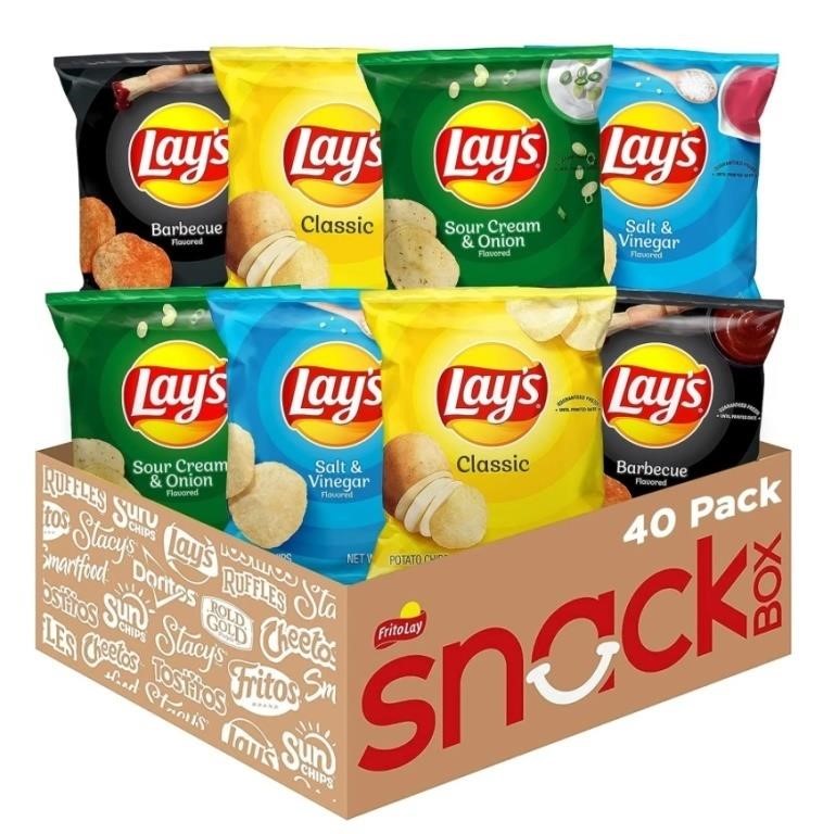 40Pcs Lay S Potato Chip Variety Pack(BB:DEC2023)