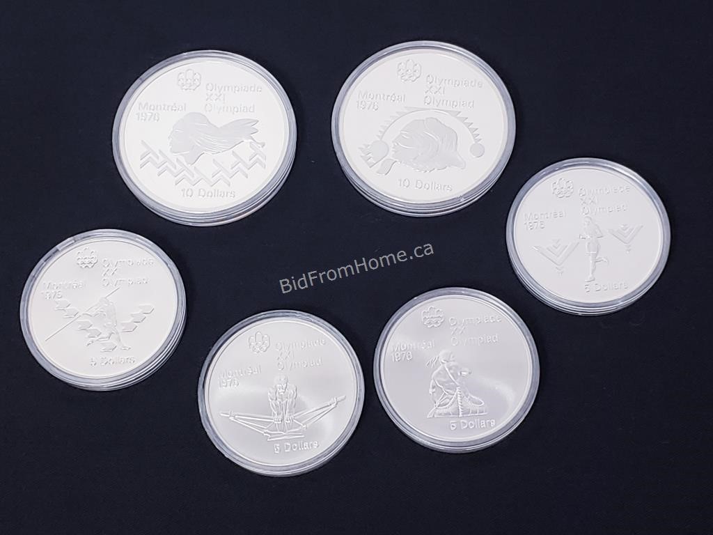 1976 OLYMPIC SILVER COINS