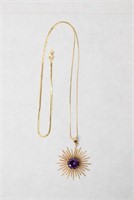 14k Amethyst Necklace.