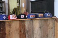 LOT OF 6 VINTAGE SNAP BACK  "PATCHED" TRUCKER CAPS