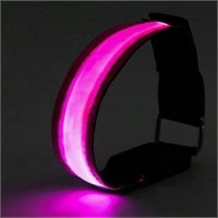 PINK - LED Light Emitting Arm Band - Reflective