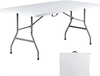 Go-Trio 6 Foot Folding Table 6ft Portable Plastic
