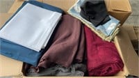 Box of Assorted Fabric. Mostly fleece. Unknown