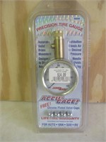 NIP Accu-Gage Tire Gauge & Valve Caps Shown