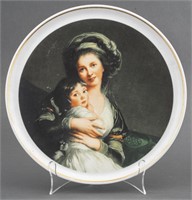 Porcelain Limoges Plate of Elisabeth Vigee Le Brun