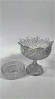 Gillinder Glass Bowl, Crystal Candle Holder
