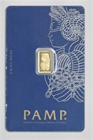 3 - PAMP 1 Gram Gold Bars on Cards