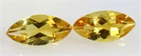 0.87 cts Natural Citrine Pair