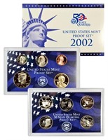 2002 United States Mint Proof Quarters 5 pc set