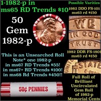 CRAZY Penny Wheel Buy THIS 1982-p solid Red BU Lin