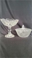 Vintage Lead Crystal Lidded Candy Dish &