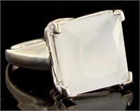 Genuine 19.50 ct Cushion Cut Moonstone Ring