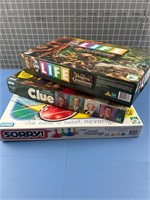 3X BOARD GAMES - CLUE, SORRY & PIRATE LIFE